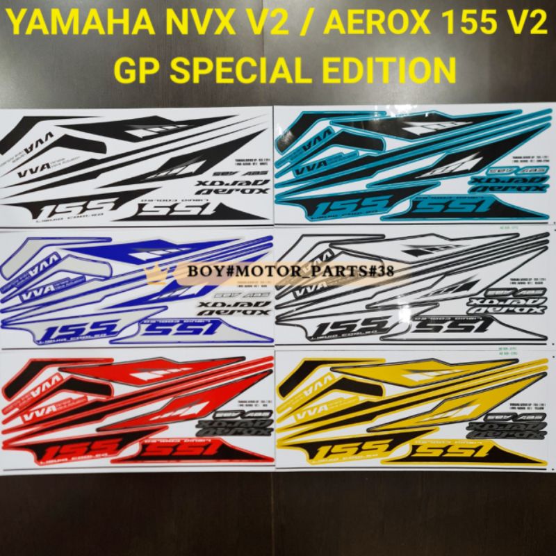 YAMAHA NVX 155 V2 / AEROX V2 GP 155 SPECIAL EDITION BODY STICKER ...