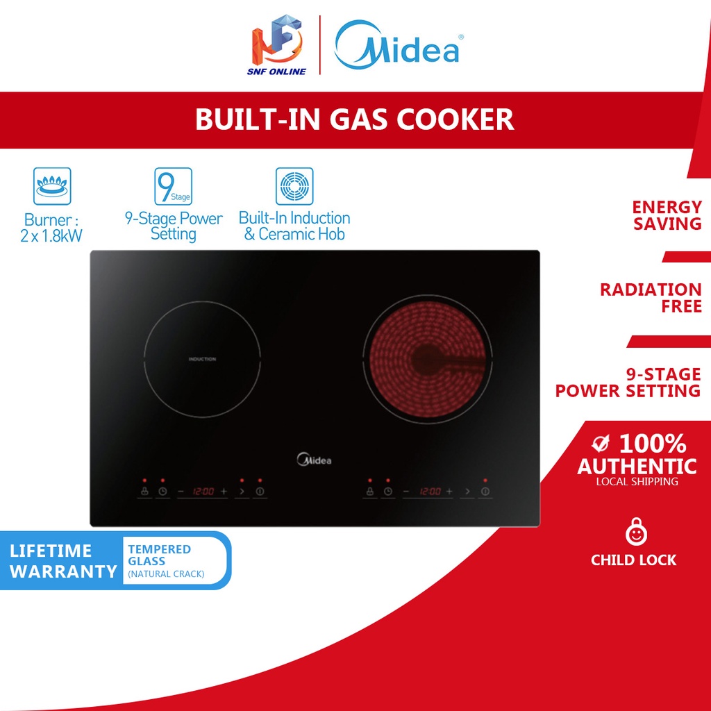 Midea Hybrid induction And Ceramic Cooktop (70 cm) MC-IHD361