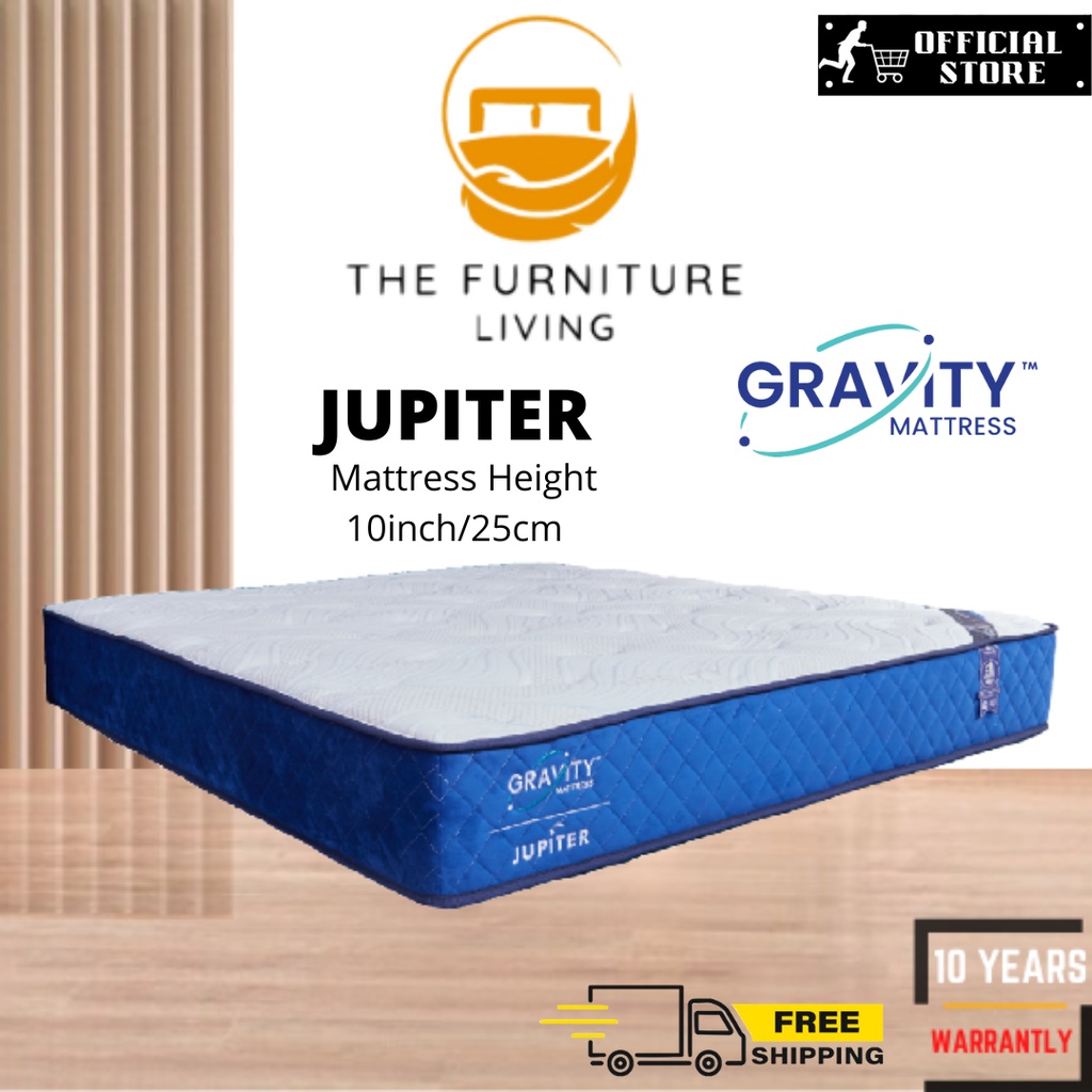 Gravity Mattress Model JUPITER/100% Natural Latex+ Nanocell Sheet/ King/ Queen/ Super Single/ Single