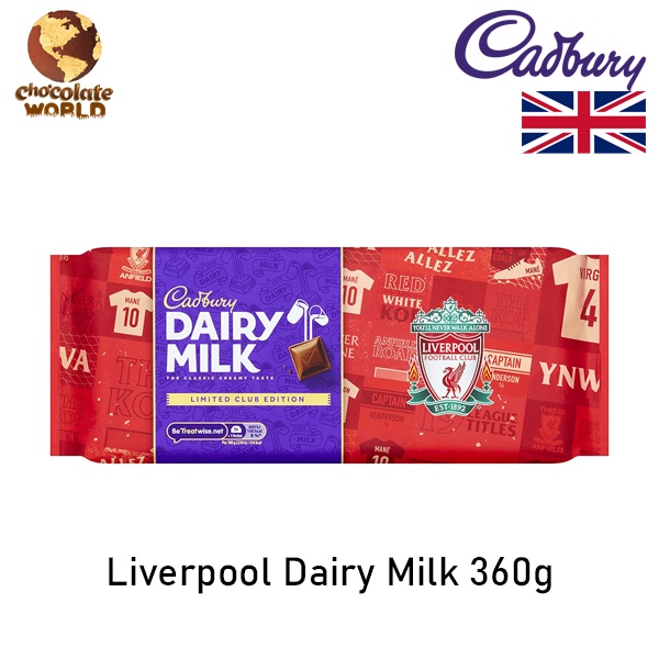 Cadbury Dairy Milk Liverpool Chocolate Bar 360g (Made in UK) Shopee