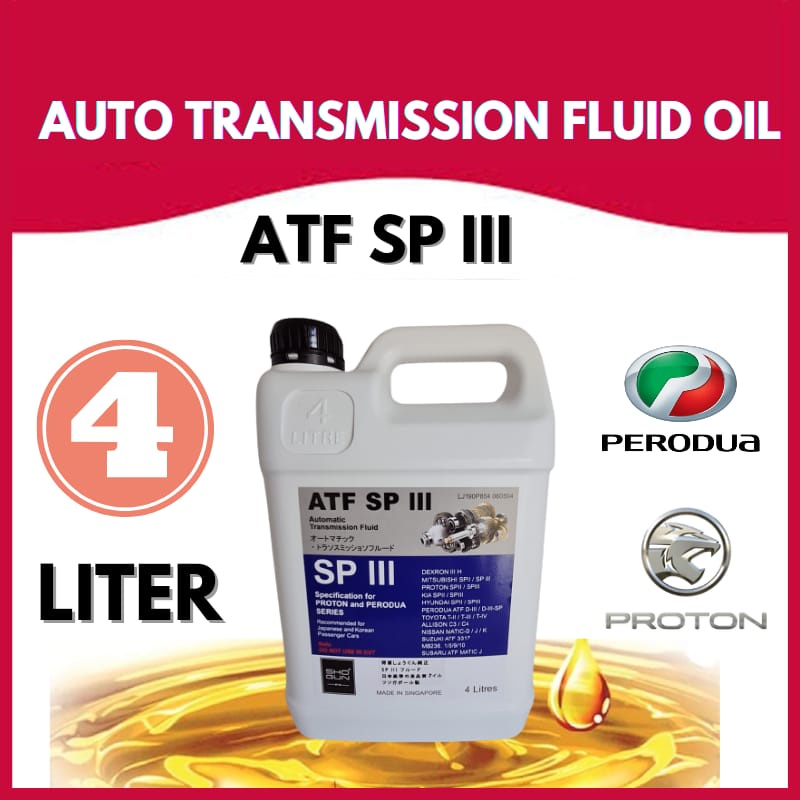 SHOGUN ATF Auto Transmission Fluid Oil SP III PROTON & PERODUA 4Liter Shopee Malaysia