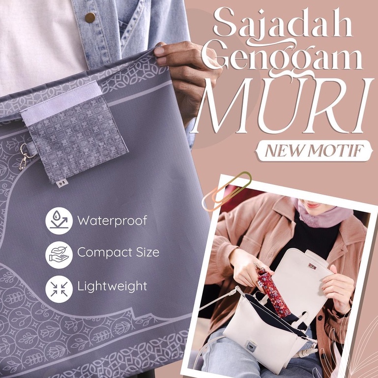 HANDLING PRAYERY / TRAVEL SAJADAH / MURI TRAVELING SAJADAH - WATERPROOF MOTIF SAJADAH