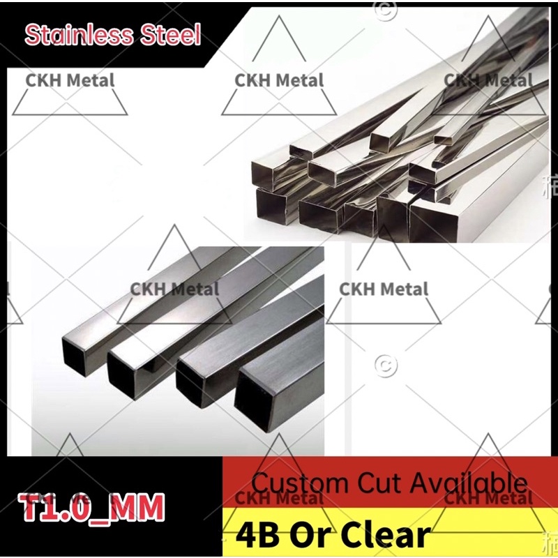 T1.0mm_ 2‘’ X 1‘’SUS304 Stainless Steel Tube Rectangular Hollow Besi Kelli Hollow Rectangular 304 不锈钢扁通