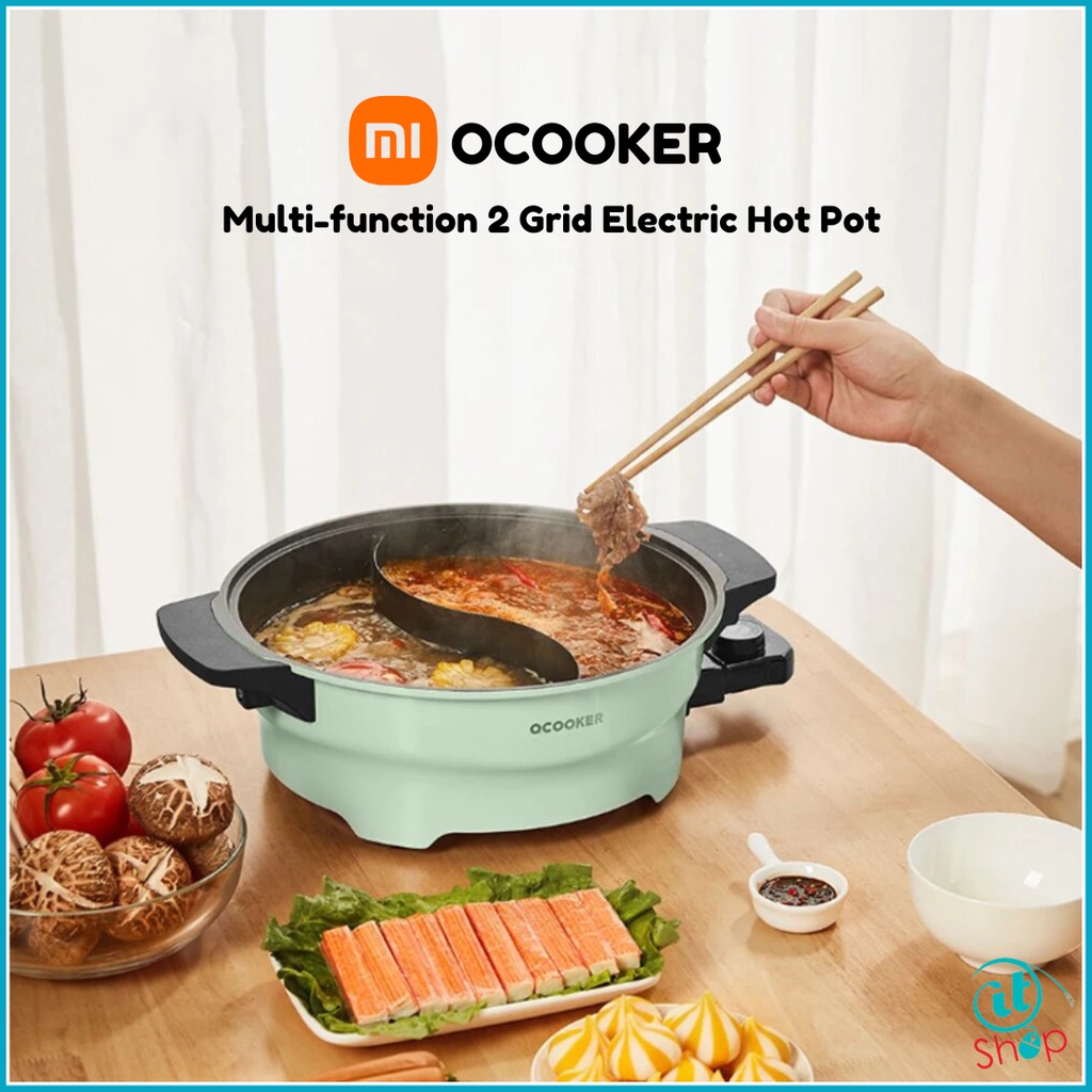 Mi OCOOKER Multifunction 2 Grid Electric Hot Pot (1500W firepower to
