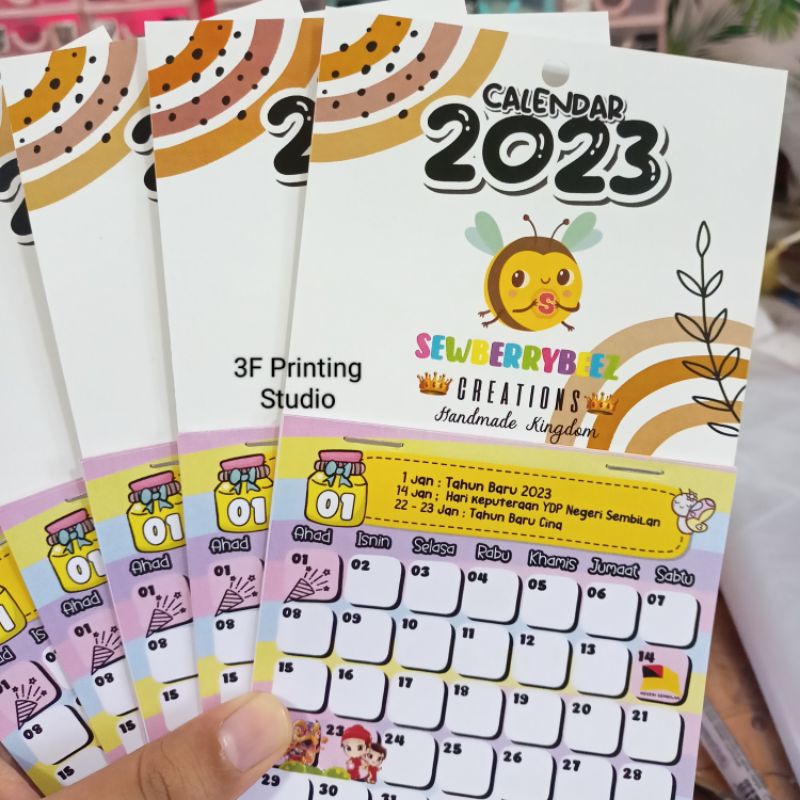 10pcs Custom Mini Wall Calendar 2023 Shopee Malaysia