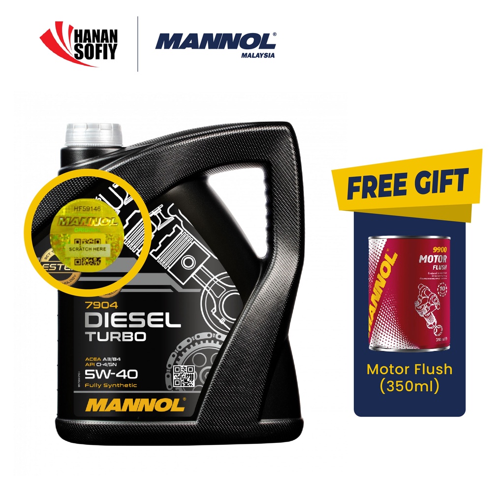 MANNOL MN7904 Diesel Turbo 5W40 (5L) | Shopee Malaysia