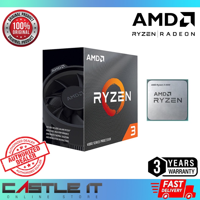 AMD RYZEN 3 4100 Processor 4 Cores 8 Threads AM4 | Shopee Malaysia