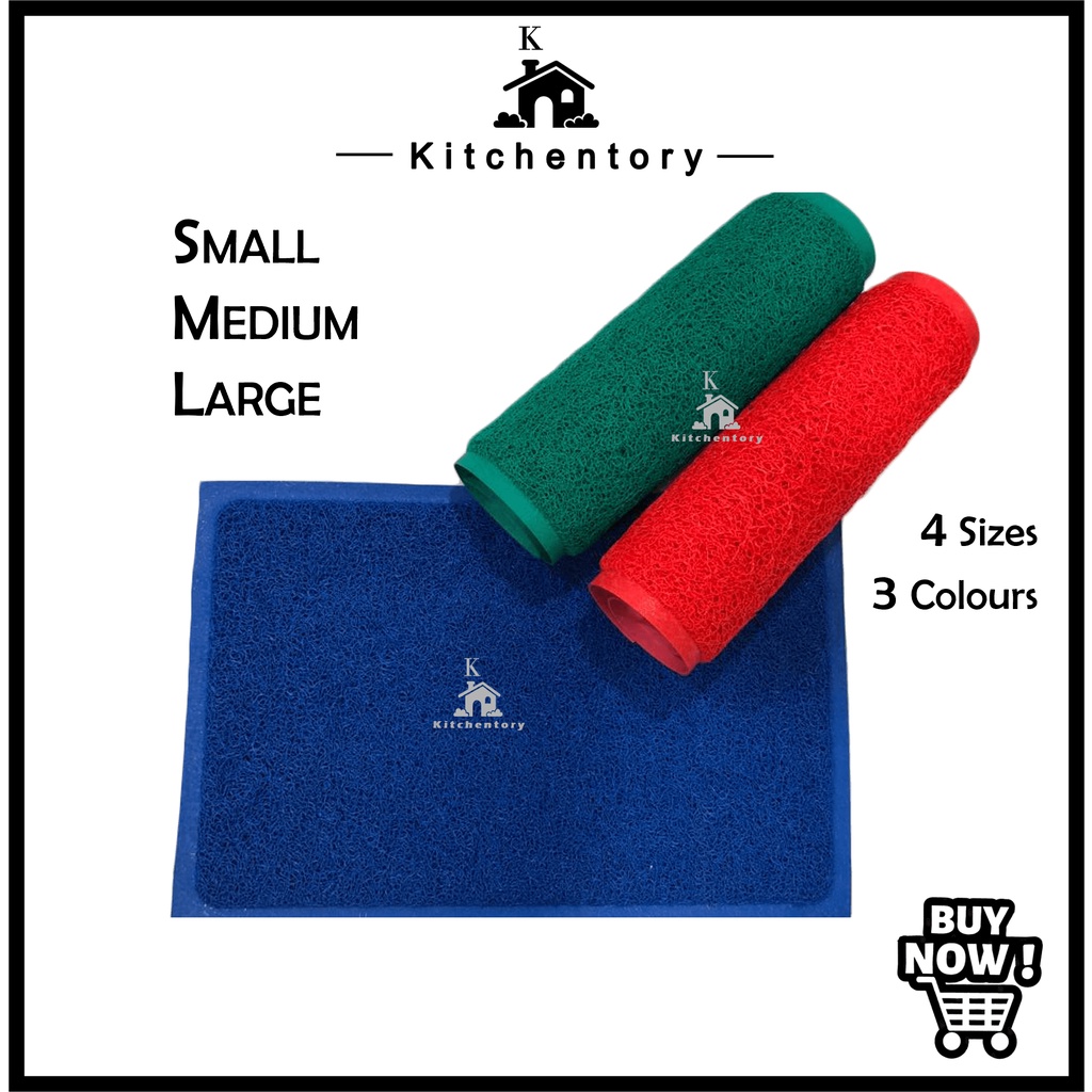 [S/M/L] Rubber Floor MatAlas Kaki Getah TebalAntiSlip PVC Entrance