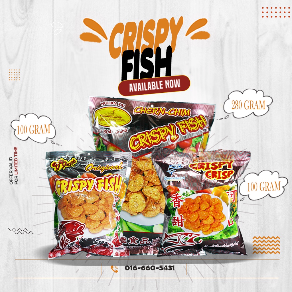 Sea Snack Crispy Fish 100g/280g Thailand Crispy Fish