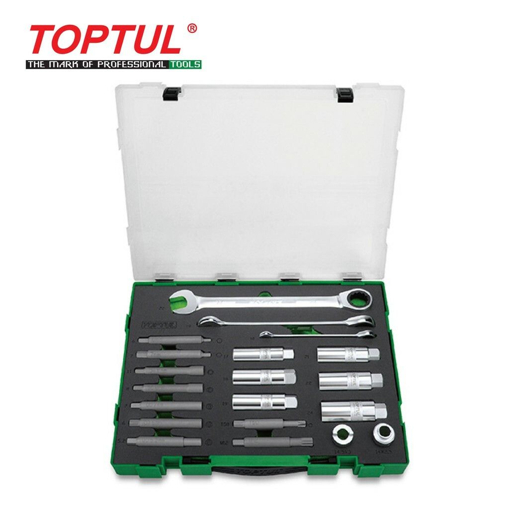 TOPTUL 20pcs Universal Shock Absorber Strut Nut Tool Kit GZC2008