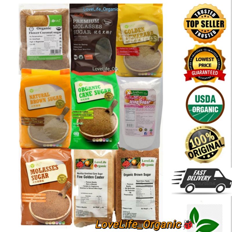 ORGANIC SUGAR SERIES CANE SUGAR/NATURAL BROWN SUGAR/GOLDEN DEMERARA