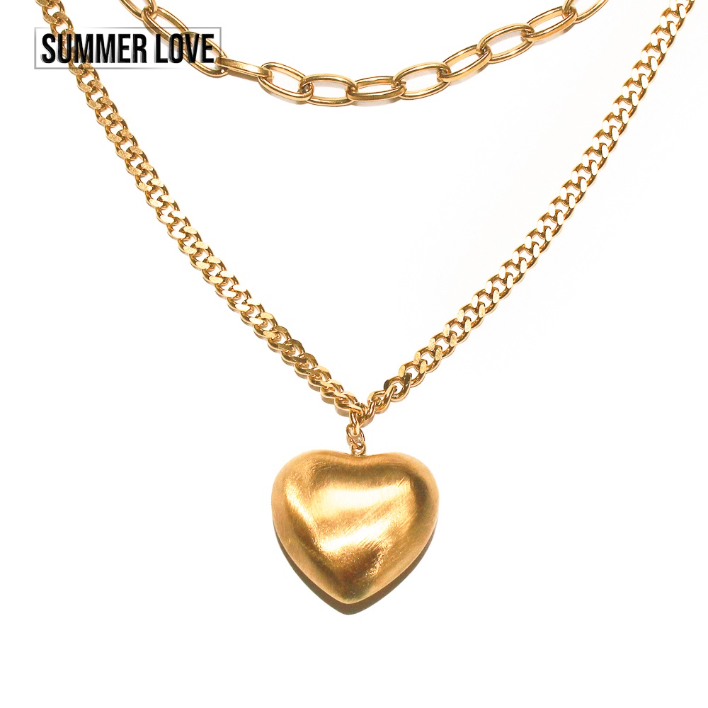 Summer Love Gold The Eternity Love 2Way Wearing Layered Necklace