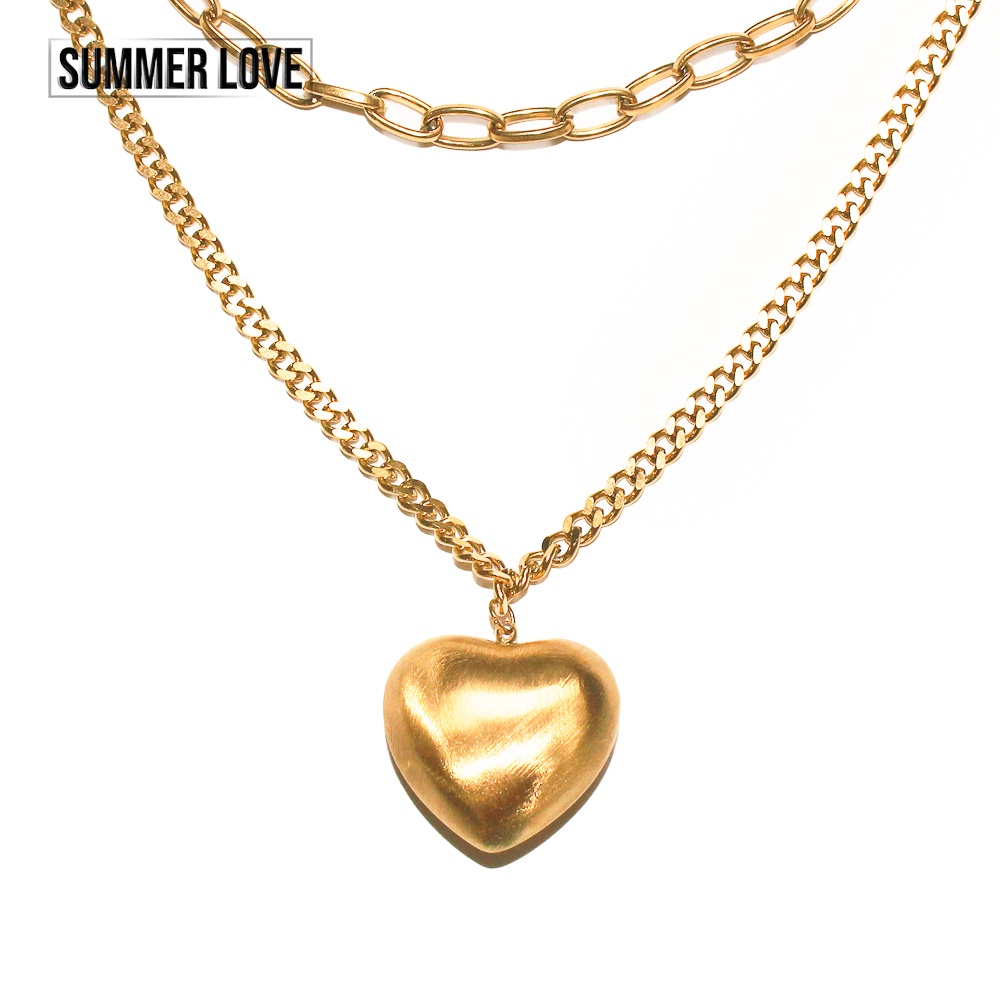 Summer Love Gold The Eternity Love 2-Way Wearing Layered Necklace