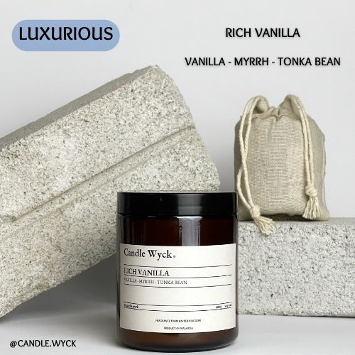 Rich Vanilla - ✨Aromatic ✨ Premium Soy Wax Scented Candle 200g 50-60 Hours