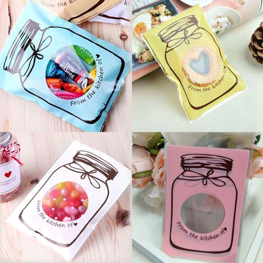 100PCS Cookies/ Candy/ Biscuit Packaging Plastic Bag Bottle Design ...