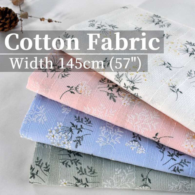 [READY STOCK] 100% pure cotton jacquard fabric floral pattern/ Kain ...
