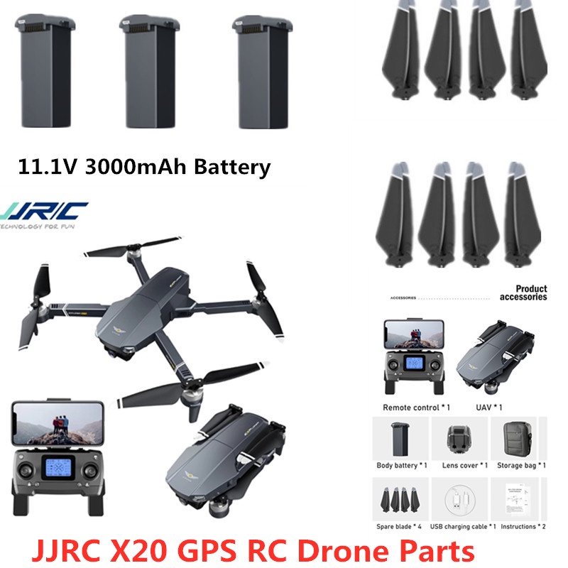 ⚡Fast Delivery⚡ Original JJRC X20 RC Drone Spare Part 11.1V 3000MAH Battery/Propeller/Arm JJRC X20 Drone Accessories X20 Arm Motor