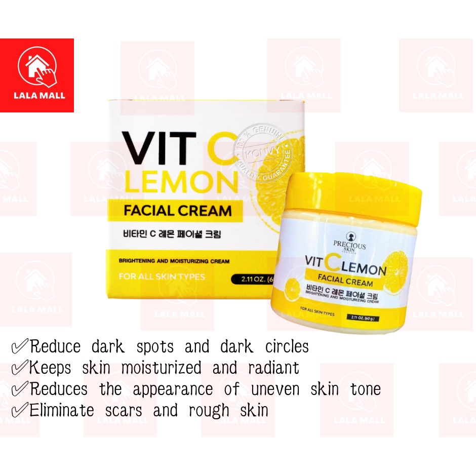 Precious Skin Vit C Lemon Facial Cream 60gm 200gm Vit C Cream Lemon