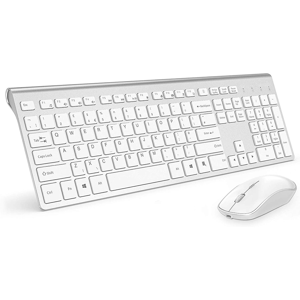 Wireless Keyboard and Mouse,J JOYACCESS Rechargeable Wireless Keyboard ...