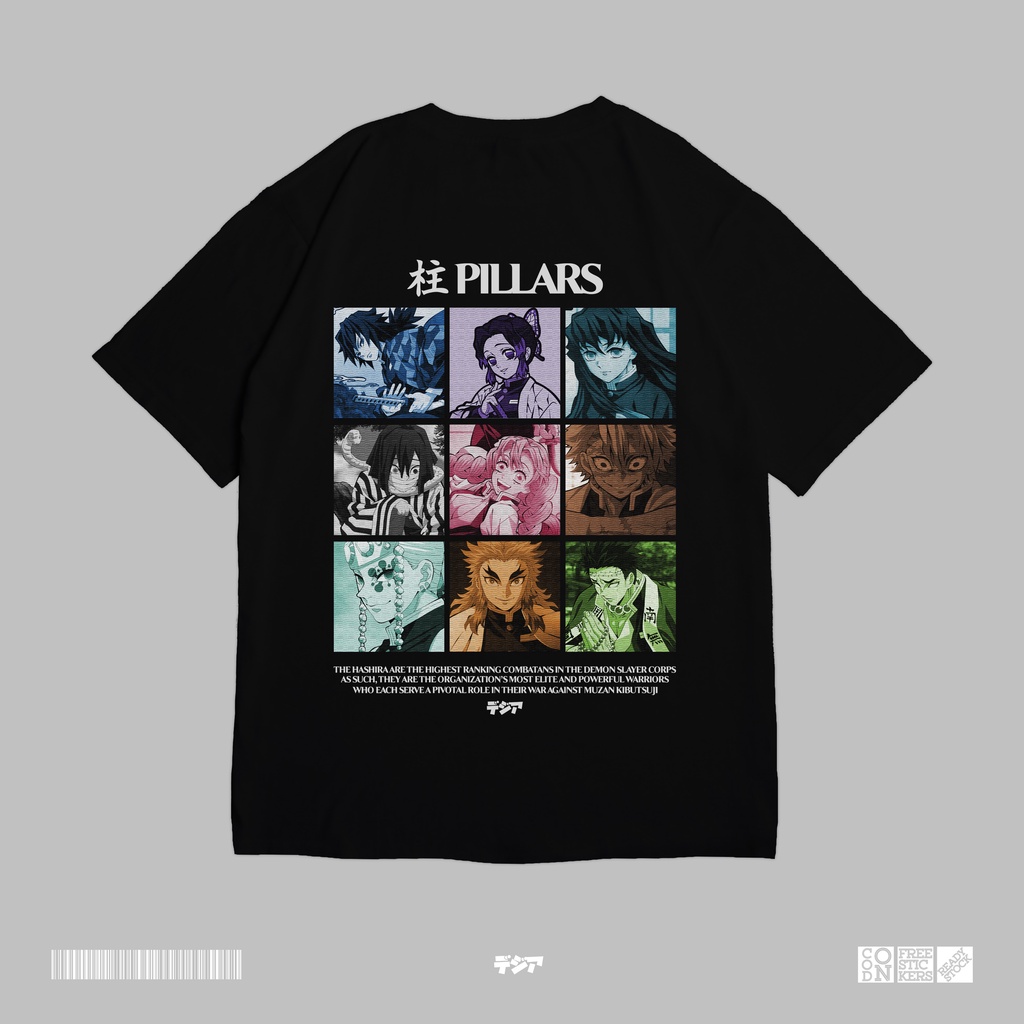 Hashira Pillars Demon Slayer Kimetsu no Yaiba T-shirt Anime Manga Japanese Clothes DJA Cloth