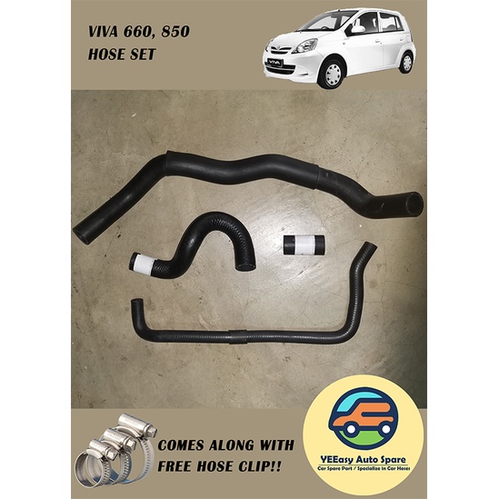 PERODUA VIVA D18D 660 850, VIVA D18D 1.0 RADIATOR & BY PASS HOSE SET