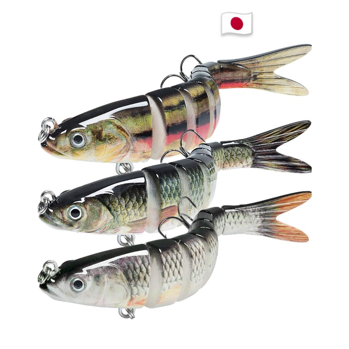 Seabass Lure Yurayura Big Bait Set of 3 with storage case | Shopee Malaysia