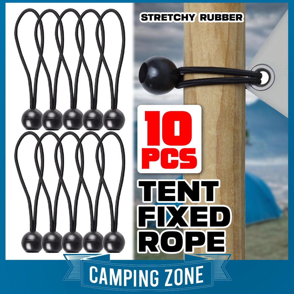 10pcs Camping Canopy Fixed Elastic Rope Bungee Cord Camping Rope
