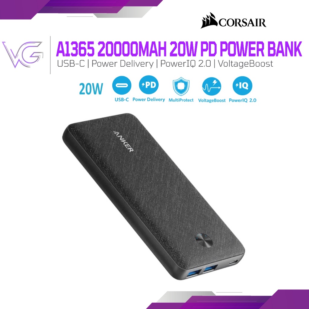 Anker A1287/A1365 PowerCore Essential 20000mAh 20W PD Power Bank