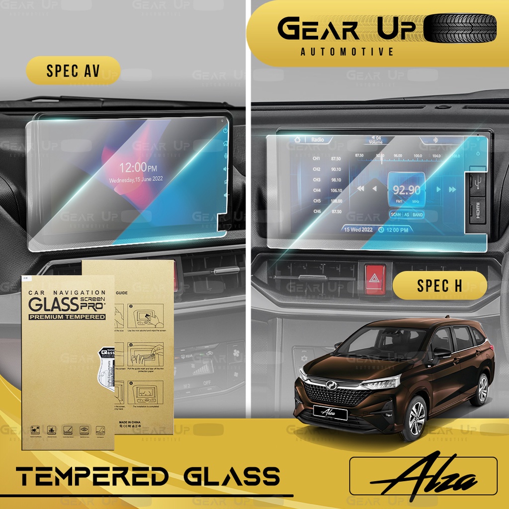 [𝗧𝗘𝗠𝗣𝗘𝗥𝗘𝗗 𝗚𝗟𝗔𝗦𝗦] PERODUA NEW ALZA BARU 2022 2023 Screen Protector