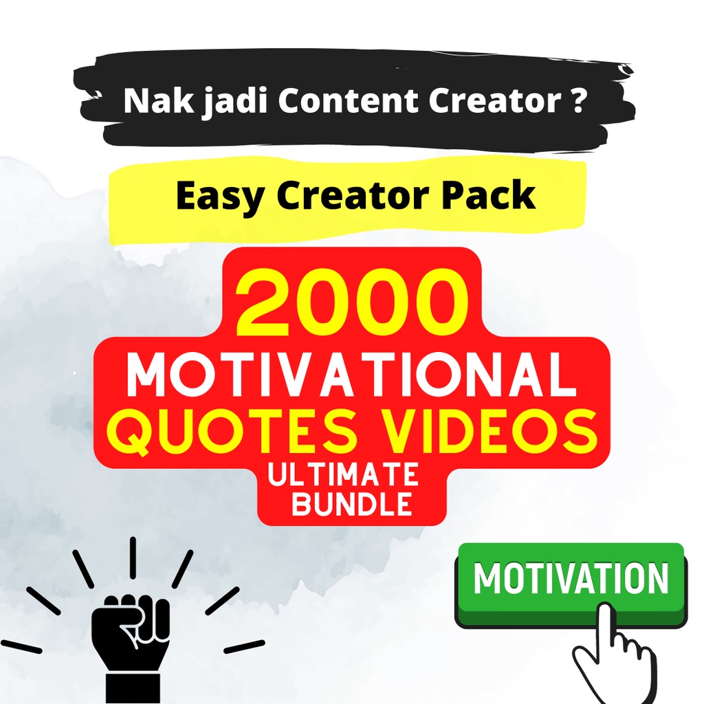 2000 Motivational Quotes Videos Content | Konten Motivasi | Short/Reel/Post/Story | Creator Pack