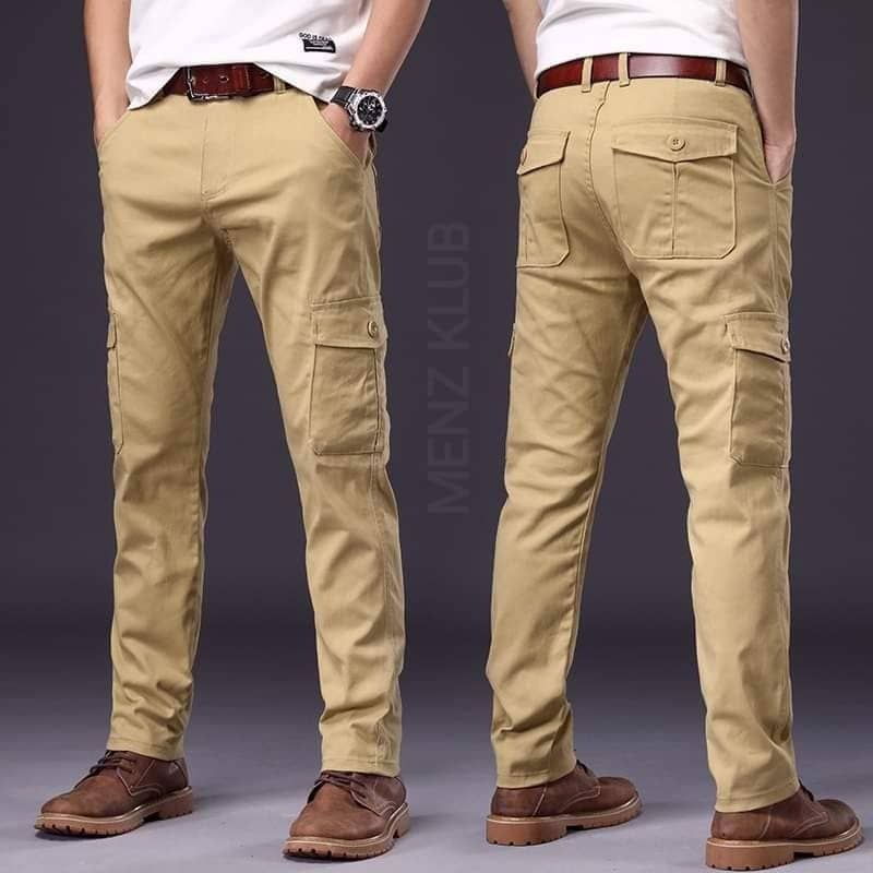 Ready Stock 💥🔥 Lelaki Long CARGO PANTS 6 Pocket 💥 kain tebal Stretchable | Shopee Malaysia
