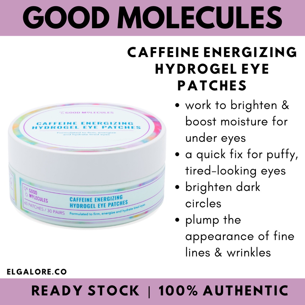 (READY STOCK) Good Molecules Caffeine Energizing Hydrogel Eye Patches