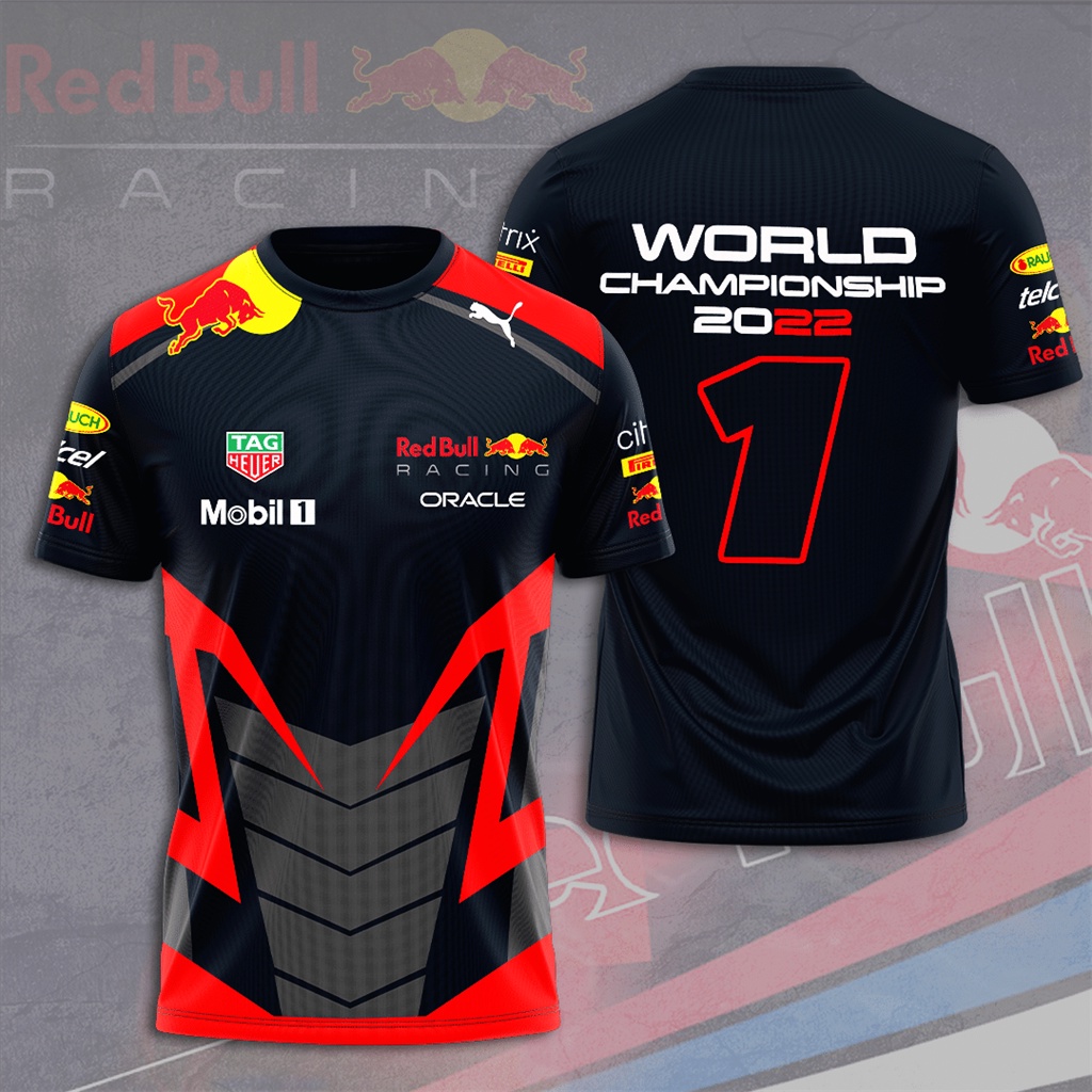 Max Verstappen x Red Bull Racing F1 World Championship Men Summer T-shirts Formula One Teams Children T Shirt