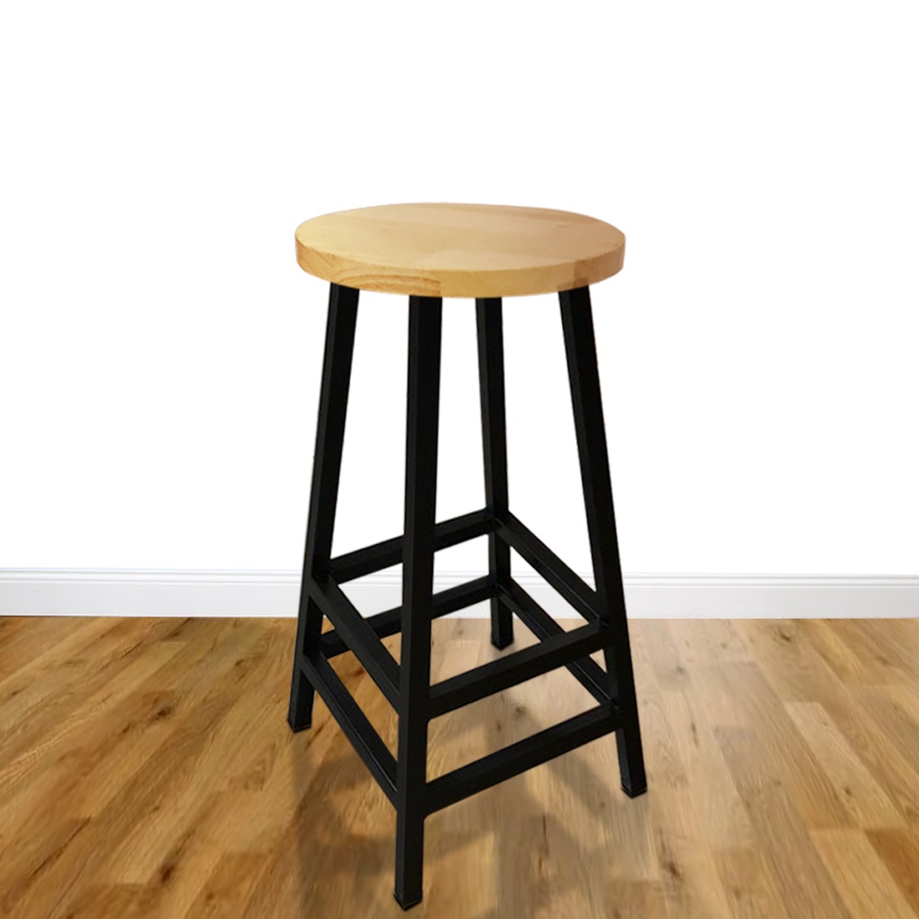 FINSSO: Dante Bar Stool High Foot Round Stool