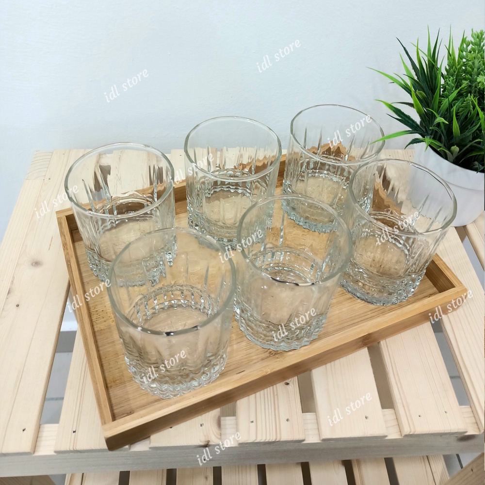 6 Pcs 310ml Nova Panorama Medium Size Glass Tumbler Transparent Water