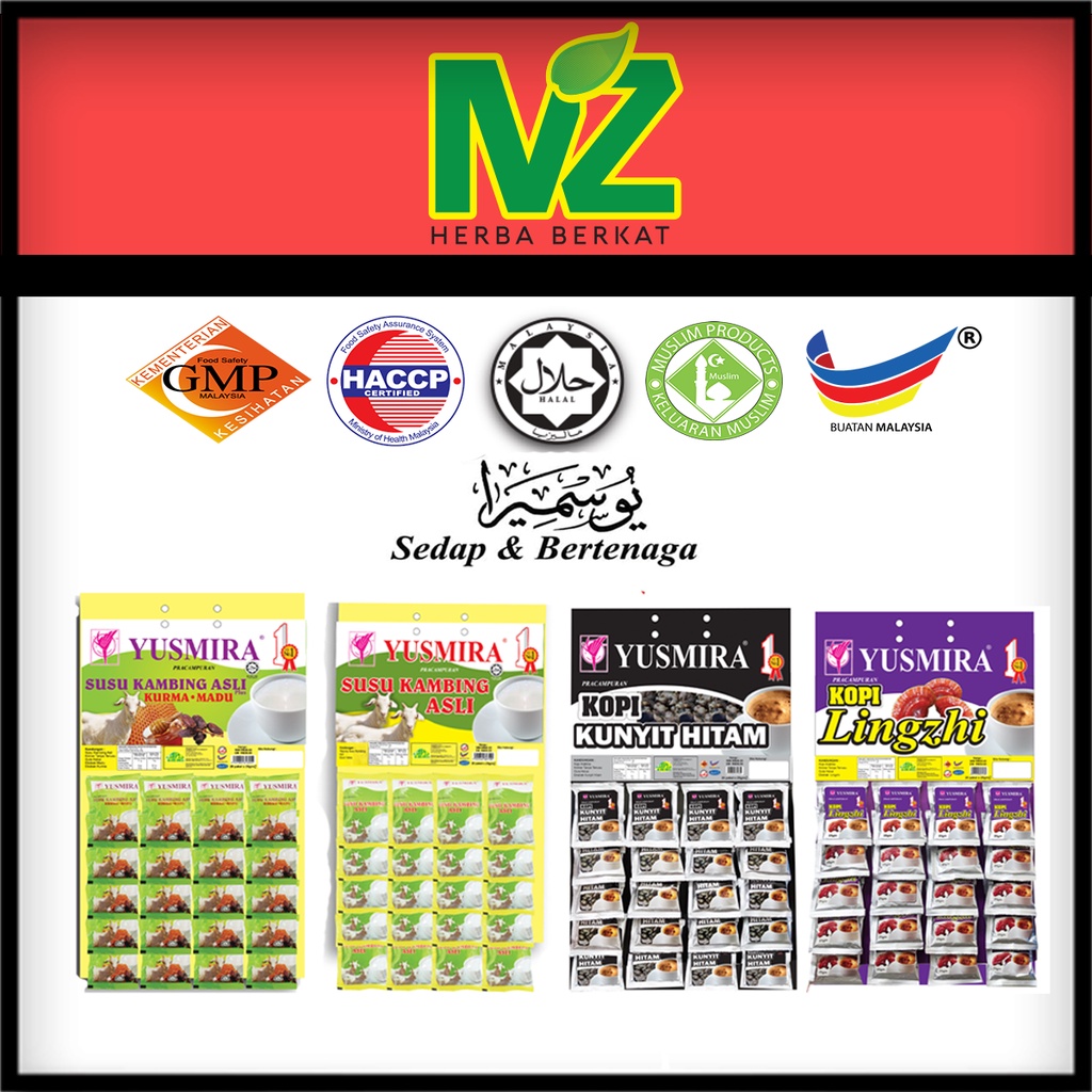 Yusmira Papan Susu Kambing, Kambing Kurma Madu, Kopi Kunyit Hitam, Kopi Lingzhi
