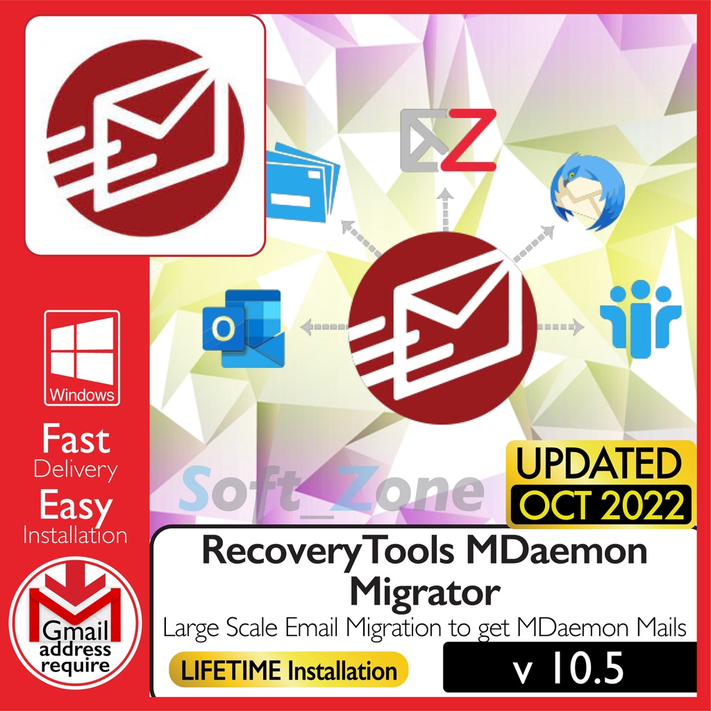 RecoveryTools MDaemon Migrator 10.5 Large Scale Email Migration to get MDaemon Mails [WINDOWS