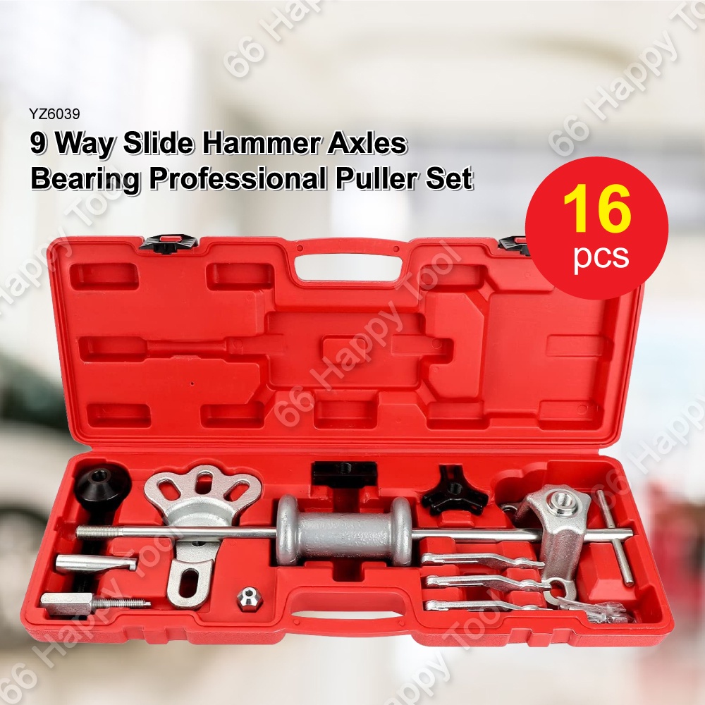 Automotive 16pcs 9 Way Slide Hammer Axles Bearing Professional Puller