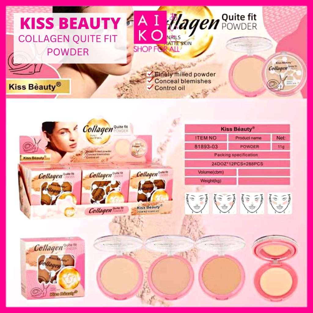 (AIKO) KISS BEAUTY COLLAGEN QUITE FIT POWDER | Shopee Malaysia