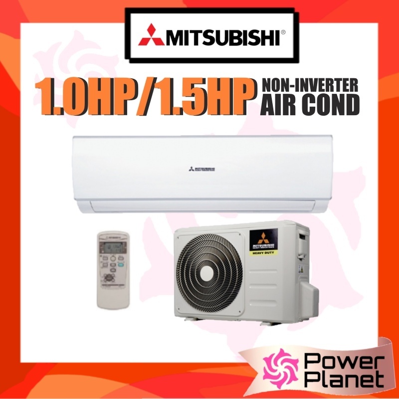 Mitsubishi Air Conditioner 1.0hp / 1.5HP ( SRK09CXP-W4 / SRK12CXP-W4 ) Non Inverter Air Cond