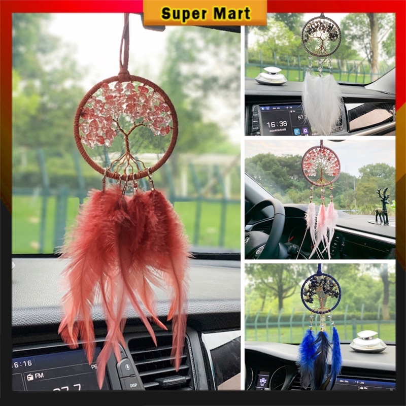 Dream Catcher Handmade Tree Of Life Pendant Car Hanging Decoration Hiasan Kereta捕梦网吊饰