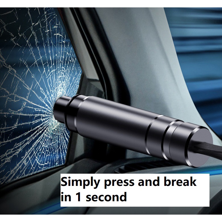 2in1 Emergency Car Window Escape Hammer Tool and Seat Belt Cutter