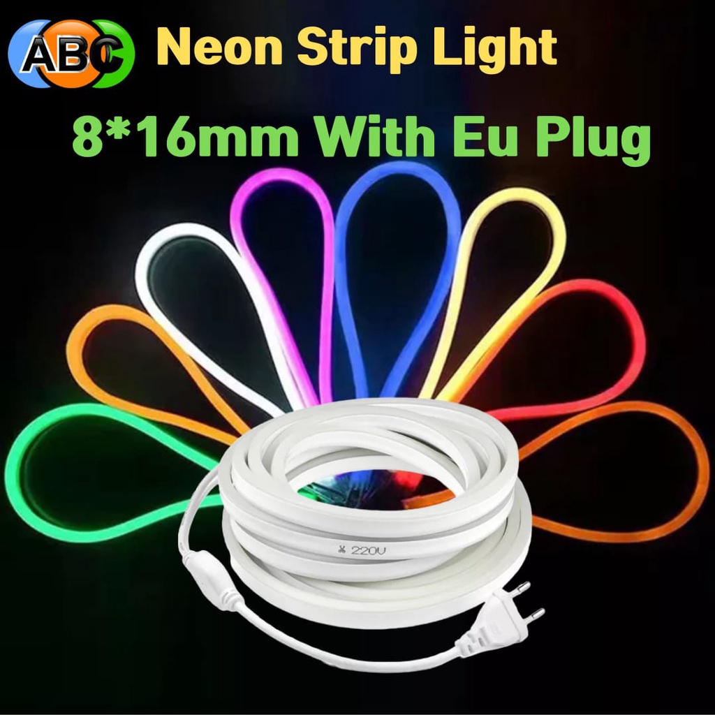 Neon Led Strip Light 220V AC Waterproof Narrow Neon light can be Cut at ...