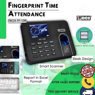 iTBOX FP-10 FP-10R Fingerprint Thumbprint Time Attendance Machine ...