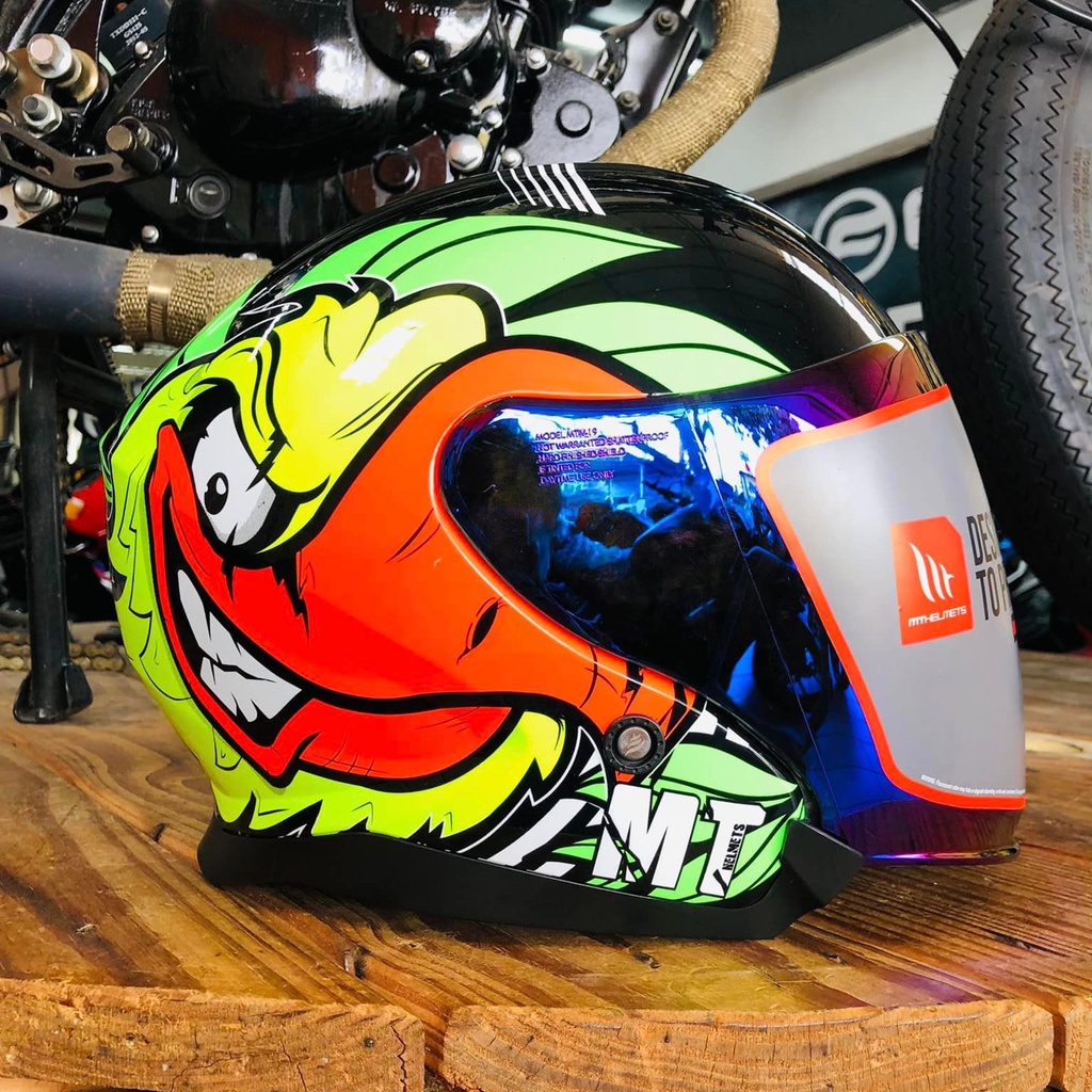 MT Helmets Thunder 3 SV Jet Truck A3 Yellow Eagle Double Visor Helmet