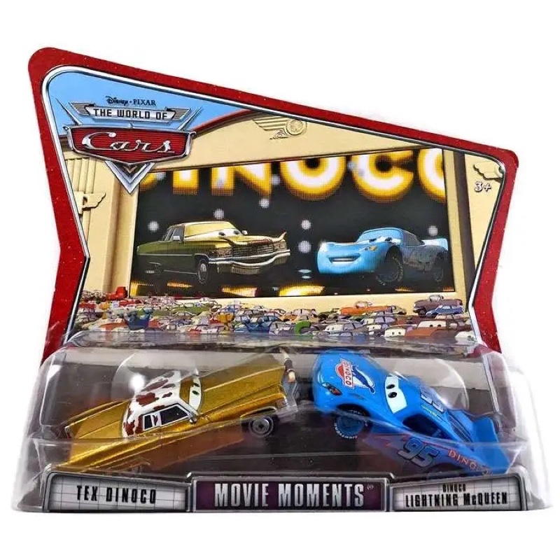 Ready Stock] Disney Pixar Cars Mattel Movie Moment 2 Pack Tex Dinoco and Dinoco  Lightning McQueen | Shopee Malaysia