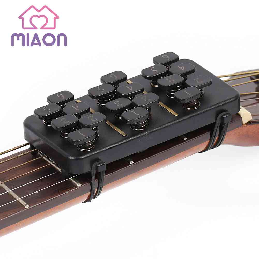 MIAON OneKey Guitar Chord Trainer with 18 Buttons Folk Guitar Chords