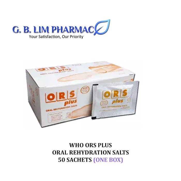 ORS B PLUS ORAL RE-HYDRATION SALTS 50 SACHETS - PLAIN FLAVOR (EXP: 31 ...