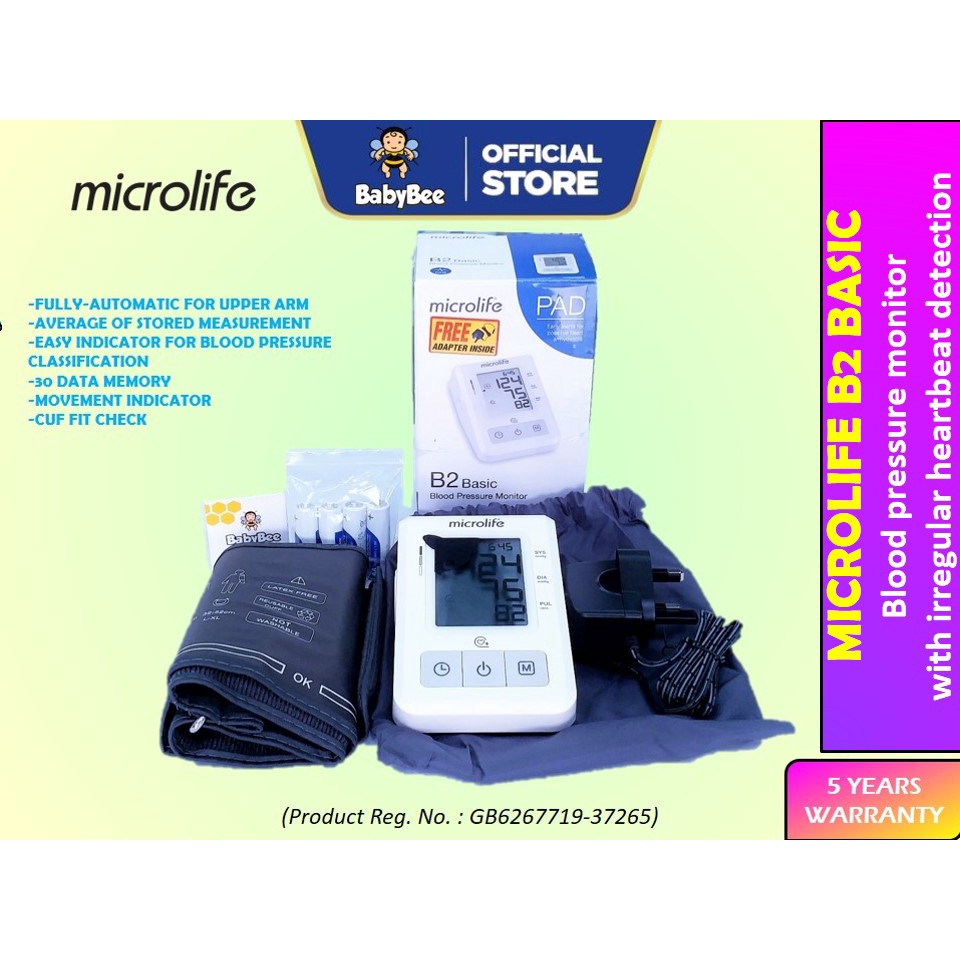 MICROLIFE BP B2 Basic Blood pressure monitor with irregular heartbeat