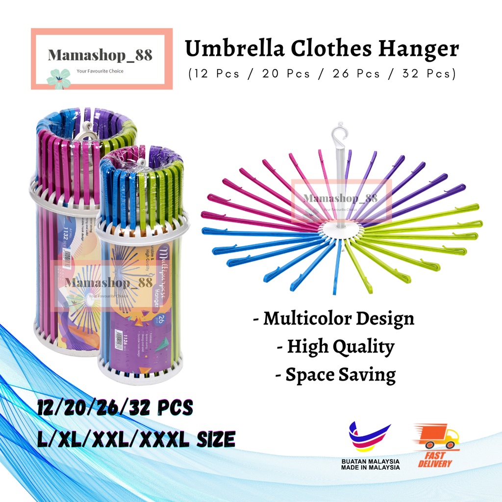 XL & XXL Multipurpose Clothes Hanger / Umbrella Style Clothes Hanger